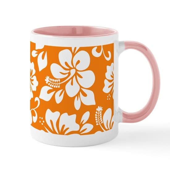 CafePress Orange Hawaiian Hibiscus Mugs Ceramic Coffee Mug, Tea Cup 11 oz