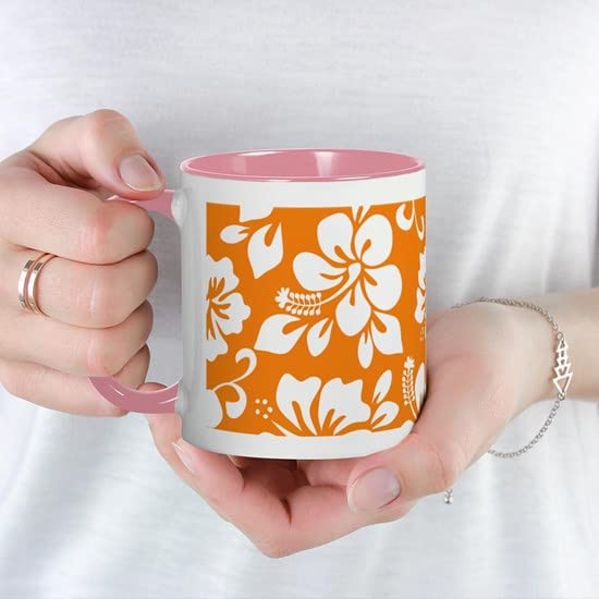 CafePress Orange Hawaiian Hibiscus Mugs Ceramic Coffee Mug, Tea Cup 11 oz