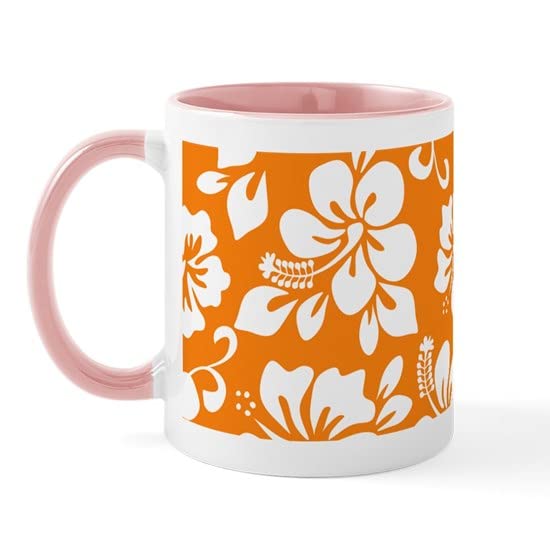 CafePress Orange Hawaiian Hibiscus Mugs Ceramic Coffee Mug, Tea Cup 11 oz