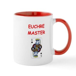 cafepress euchre mugs ceramic coffee mug, tea cup 11 oz