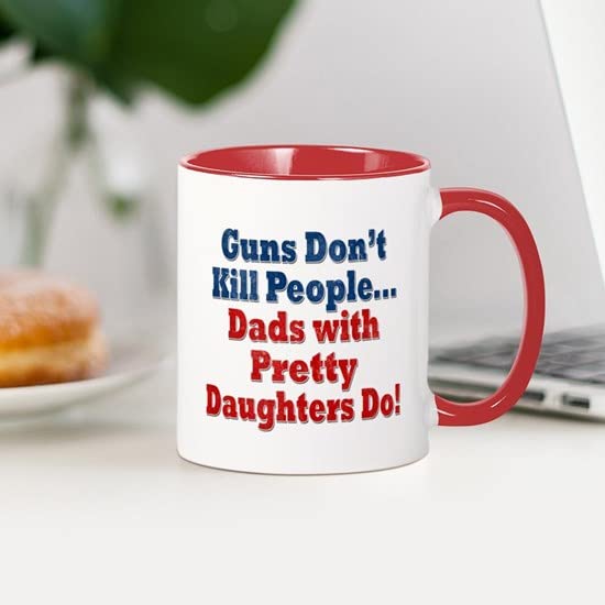 CafePress Dads With Pretty Daughters Funny Fathers Day Mugs Ceramic Coffee Mug, Tea Cup 11 oz