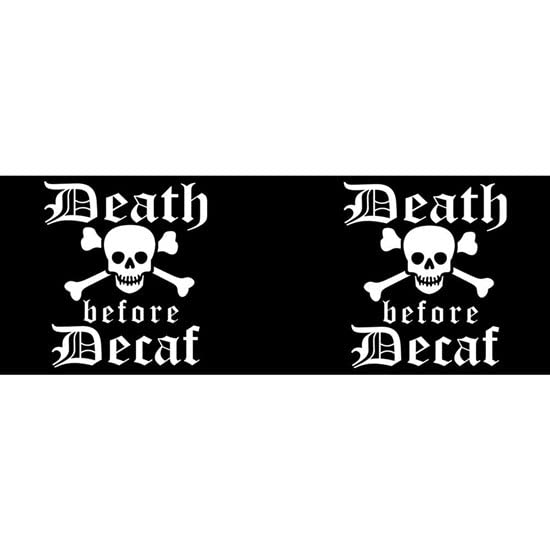 CafePress Funny DEATH Before DECAF! Mugs Ceramic Coffee Mug, Tea Cup 11 oz