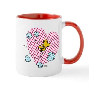 cafepress valentine’s woodstock mug ceramic coffee mug, tea cup 11 oz