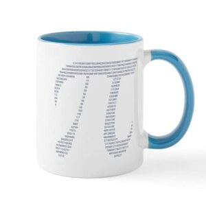 cafepress pi symbol w/numbers mug ceramic coffee mug, tea cup 11 oz