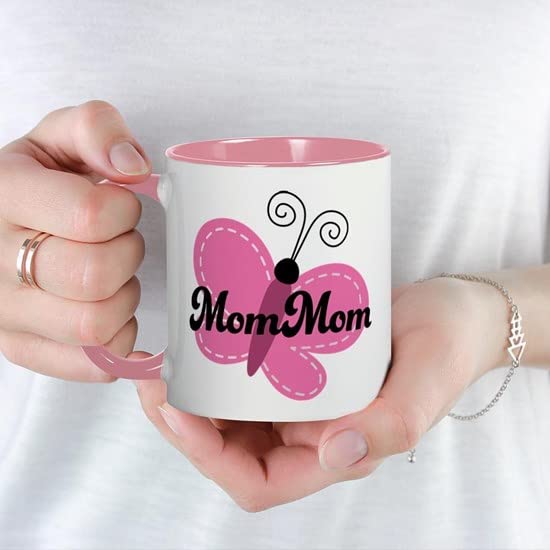 CafePress Mommom Grandma Butterfly Mug Ceramic Coffee Mug, Tea Cup 11 oz