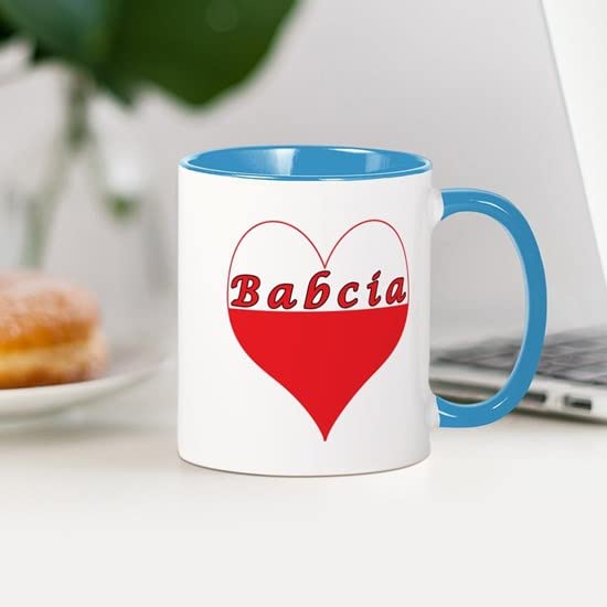 CafePress Babcia Polish Heart Mug Ceramic Coffee Mug, Tea Cup 11 oz