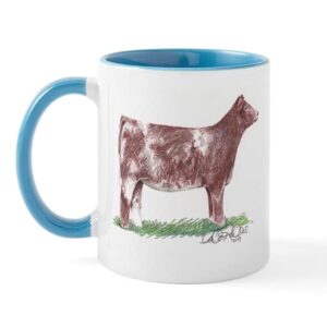 cafepress shorthorn heifer mug ceramic coffee mug, tea cup 11 oz