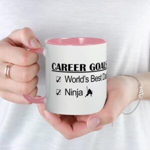 CafePress World's Best Dad Ninja Goals Mug Ceramic Coffee Mug, Tea Cup 11 oz