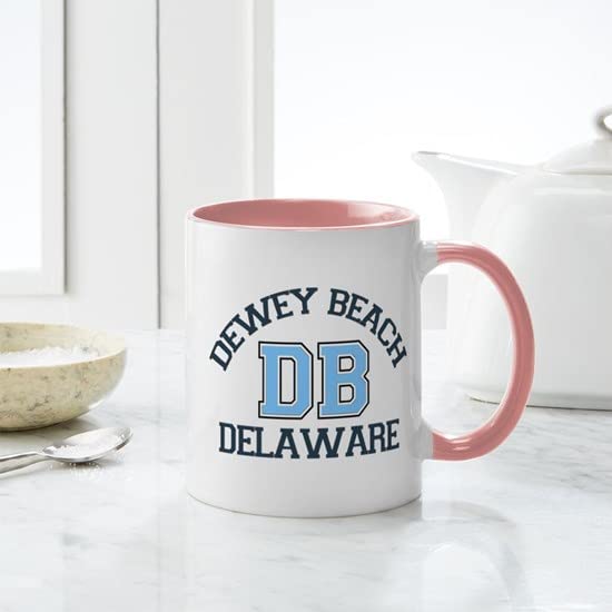 CafePress Dewey Beach DE Varsity Design Mug Ceramic Coffee Mug, Tea Cup 11 oz