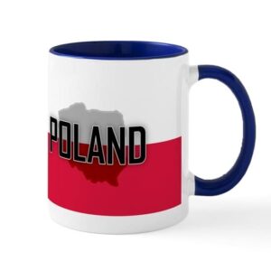 cafepress flag of poland extra mug ceramic coffee mug, tea cup 11 oz