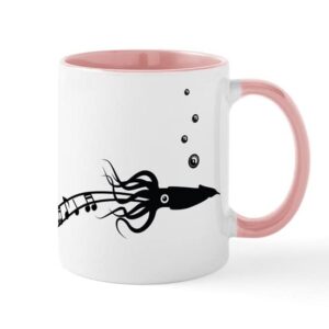 cafepress musical squid mug ceramic coffee mug, tea cup 11 oz