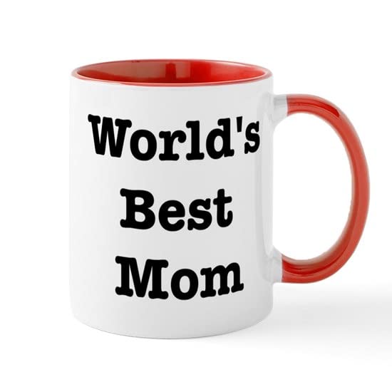 CafePress Worlds Best Mom Mug Ceramic Coffee Mug, Tea Cup 11 oz