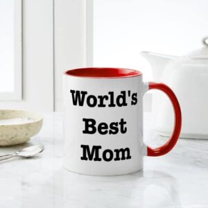 CafePress Worlds Best Mom Mug Ceramic Coffee Mug, Tea Cup 11 oz