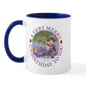 cafepress a very merry unbirthday mug ceramic coffee mug, tea cup 11 oz
