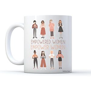 desdirect store empowered women empower women feminist mugs for women for her feminism motivational inspirational best friend mug 11oz ceramic