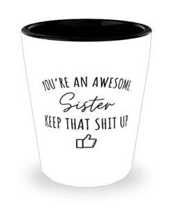 sister sister shot glass for sister awesome sister shooter cup gag idea best sister women