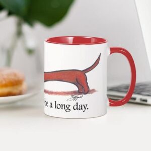 CafePress Long Day Dachshund Mugs Ceramic Coffee Mug, Tea Cup 11 oz