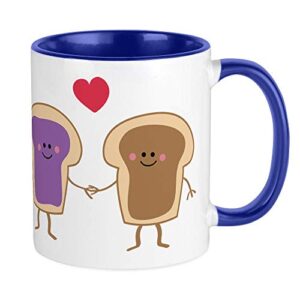 cafepress peanut butter loves jelly mug ceramic coffee mug, tea cup 11 oz