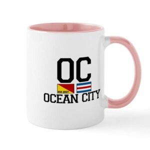 cafepress ocean city nj nautical design mug ceramic coffee mug, tea cup 11 oz