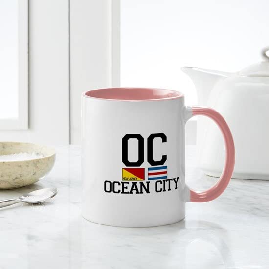 CafePress Ocean City NJ Nautical Design Mug Ceramic Coffee Mug, Tea Cup 11 oz