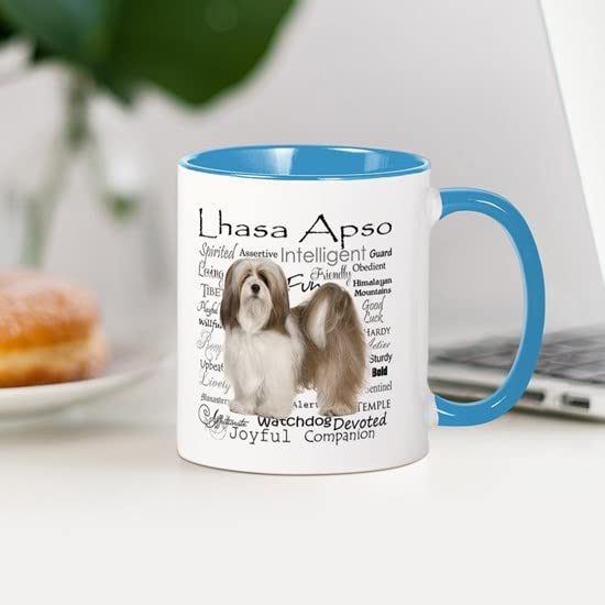 CafePress Lhasa Apso Traits Mugs Ceramic Coffee Mug, Tea Cup 11 oz