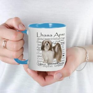 CafePress Lhasa Apso Traits Mugs Ceramic Coffee Mug, Tea Cup 11 oz