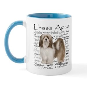 CafePress Lhasa Apso Traits Mugs Ceramic Coffee Mug, Tea Cup 11 oz