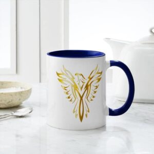 CafePress Phoenix Bird Gold Mugs Ceramic Coffee Mug, Tea Cup 11 oz