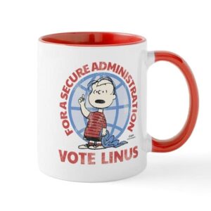 CafePress Vote Linus Mug Ceramic Coffee Mug, Tea Cup 11 oz