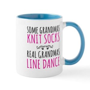 cafepress real grandmas line dance mugs ceramic coffee mug, tea cup 11 oz