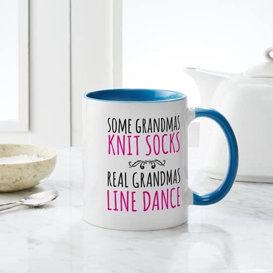 CafePress Real Grandmas Line Dance Mugs Ceramic Coffee Mug, Tea Cup 11 oz