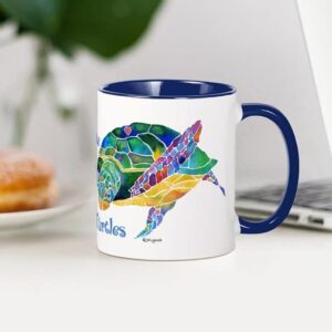 CafePress I Love Sea Turtles 2 Mug Ceramic Coffee Mug, Tea Cup 11 oz