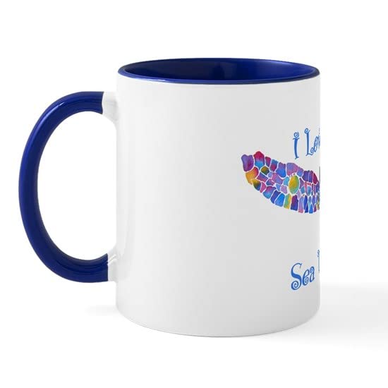 CafePress I Love Sea Turtles 2 Mug Ceramic Coffee Mug, Tea Cup 11 oz