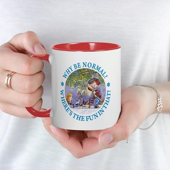 CafePress MAD HATTER WHY BE NORMAL? Mug Ceramic Coffee Mug, Tea Cup 11 oz