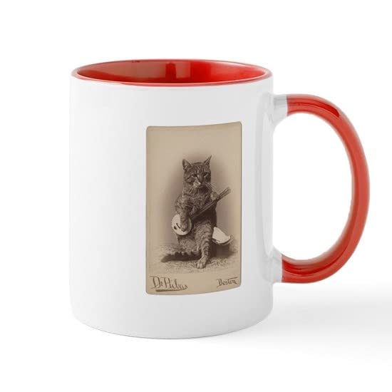 CafePress Cat Playing A Banjo Mug Ceramic Coffee Mug, Tea Cup 11 oz