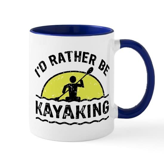 CafePress I'd Rather Be Kayaking Mug Ceramic Coffee Mug, Tea Cup 11 oz