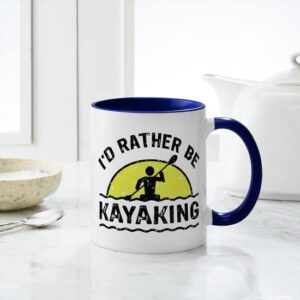 CafePress I'd Rather Be Kayaking Mug Ceramic Coffee Mug, Tea Cup 11 oz