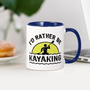 CafePress I'd Rather Be Kayaking Mug Ceramic Coffee Mug, Tea Cup 11 oz