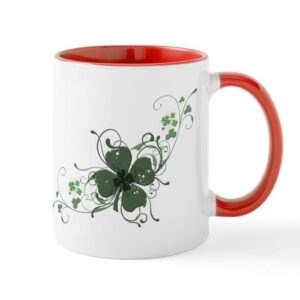 cafepress elegant shamrock mug ceramic coffee mug, tea cup 11 oz