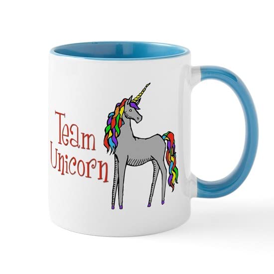 CafePress Team Unicorn Rainbow Mug Ceramic Coffee Mug, Tea Cup 11 oz