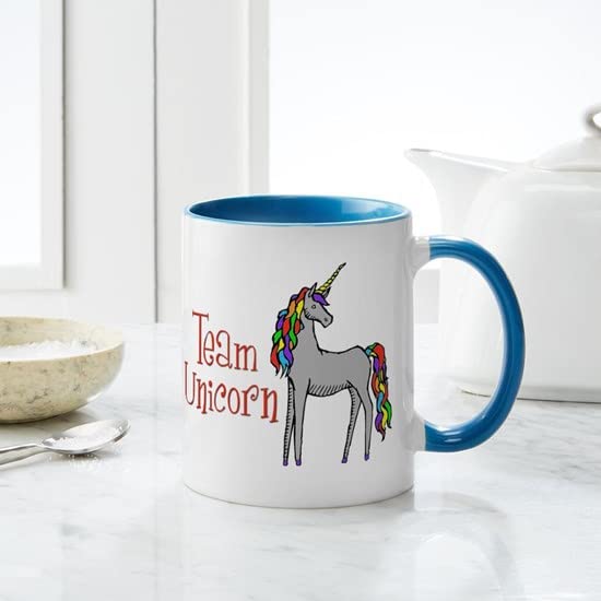 CafePress Team Unicorn Rainbow Mug Ceramic Coffee Mug, Tea Cup 11 oz