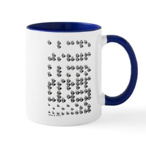 cafepress braille letters a to z. mug ceramic coffee mug, tea cup 11 oz