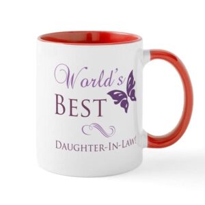 cafepress world’s best daughter in law mug ceramic coffee mug, tea cup 11 oz
