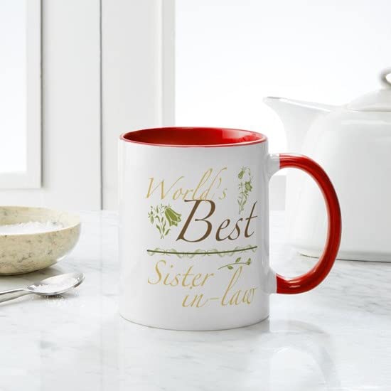 CafePress Vintage Best Sister In Law Mug Ceramic Coffee Mug, Tea Cup 11 oz