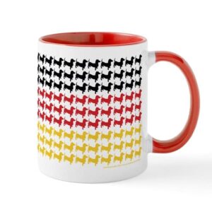 cafepress dachshund patriotic german flag mug ceramic coffee mug, tea cup 11 oz