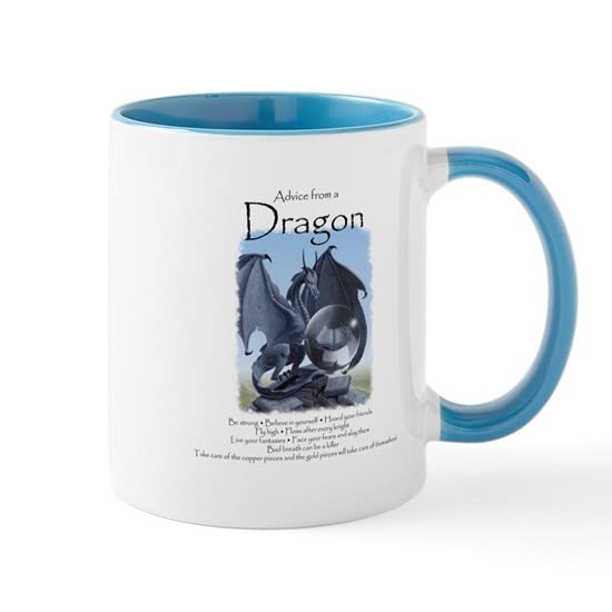 CafePress Advice From A Dragon Mug Ceramic Coffee Mug, Tea Cup 11 oz