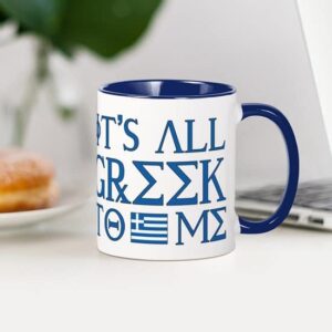 CafePress It's All Greek Mug Ceramic Coffee Mug, Tea Cup 11 oz