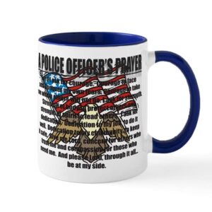 cafepress police officer’s prayer mug ceramic coffee mug, tea cup 11 oz