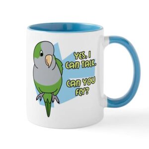 cafepress can you fly quaker parrot mug ceramic coffee mug, tea cup 11 oz