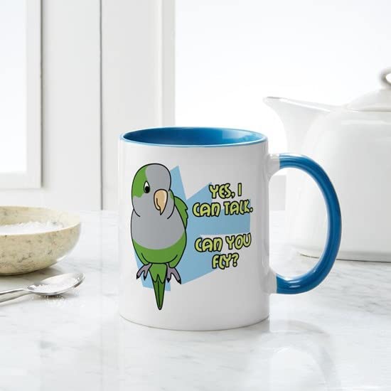 CafePress Can You Fly Quaker Parrot Mug Ceramic Coffee Mug, Tea Cup 11 oz